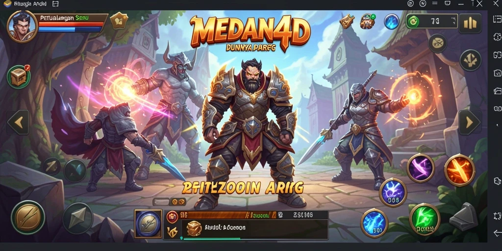 Tampilan gameplay seru dalam MEDAN4D dengan aksi pertarungan yang mendebarkan.
