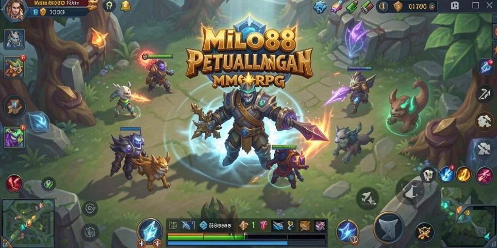 Screenshot utama MILO88 menampilkan gameplay MMORPG yang mendebarkan.