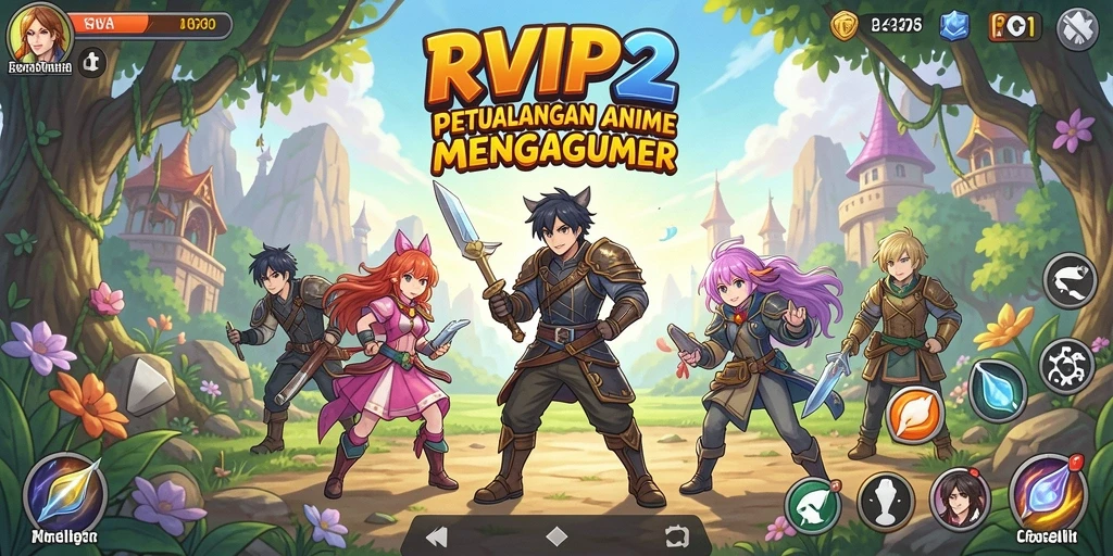 Tampilan gameplay Anime yang menakjubkan dengan karakter yang hidup.