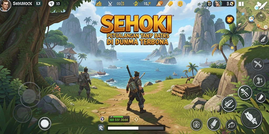 Screenshot SEHOKI menampilkan petualangan seru dalam dunia terbuka.