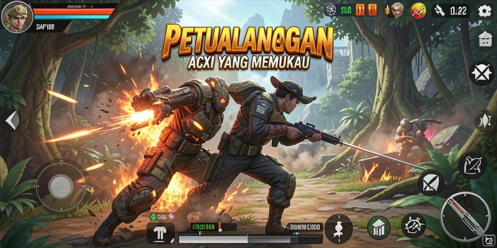 Tampilan gameplay SIAP108 yang mendebarkan dengan aksi pertempuran kelas satu.