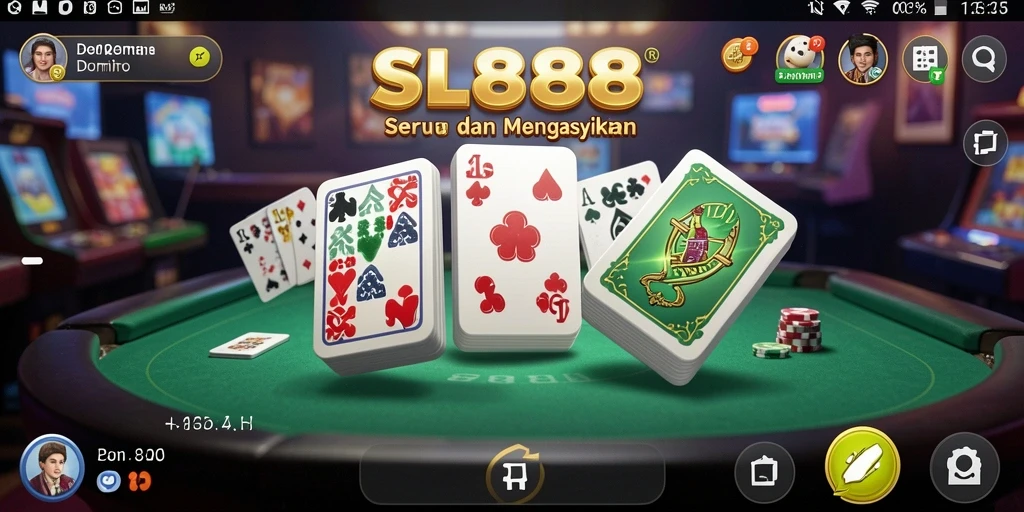 Tampilan gameplay seru dalam permainan Domino SL888.